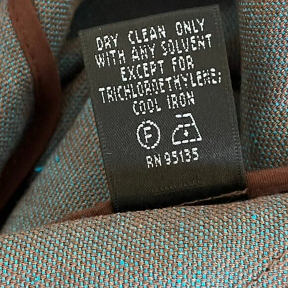 Lafayette 148 Woman's Career Blue Iridescent Metallic Linen Blazer Set Sz 6 - Picture 15 of 16